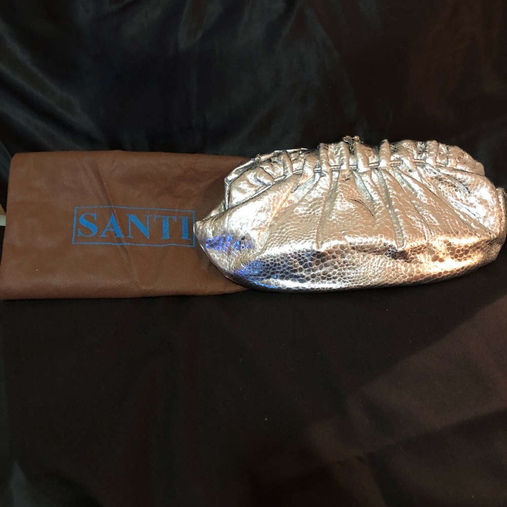 Silver evening bag